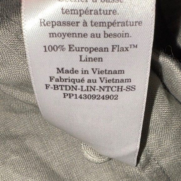 Everlane Linen Button Down Shirt Women's M Sage Green 100% European Flax - Picture 10 of 11